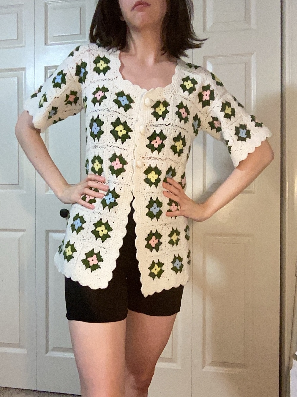 Handmade Crotchet Granny Square Cardigan